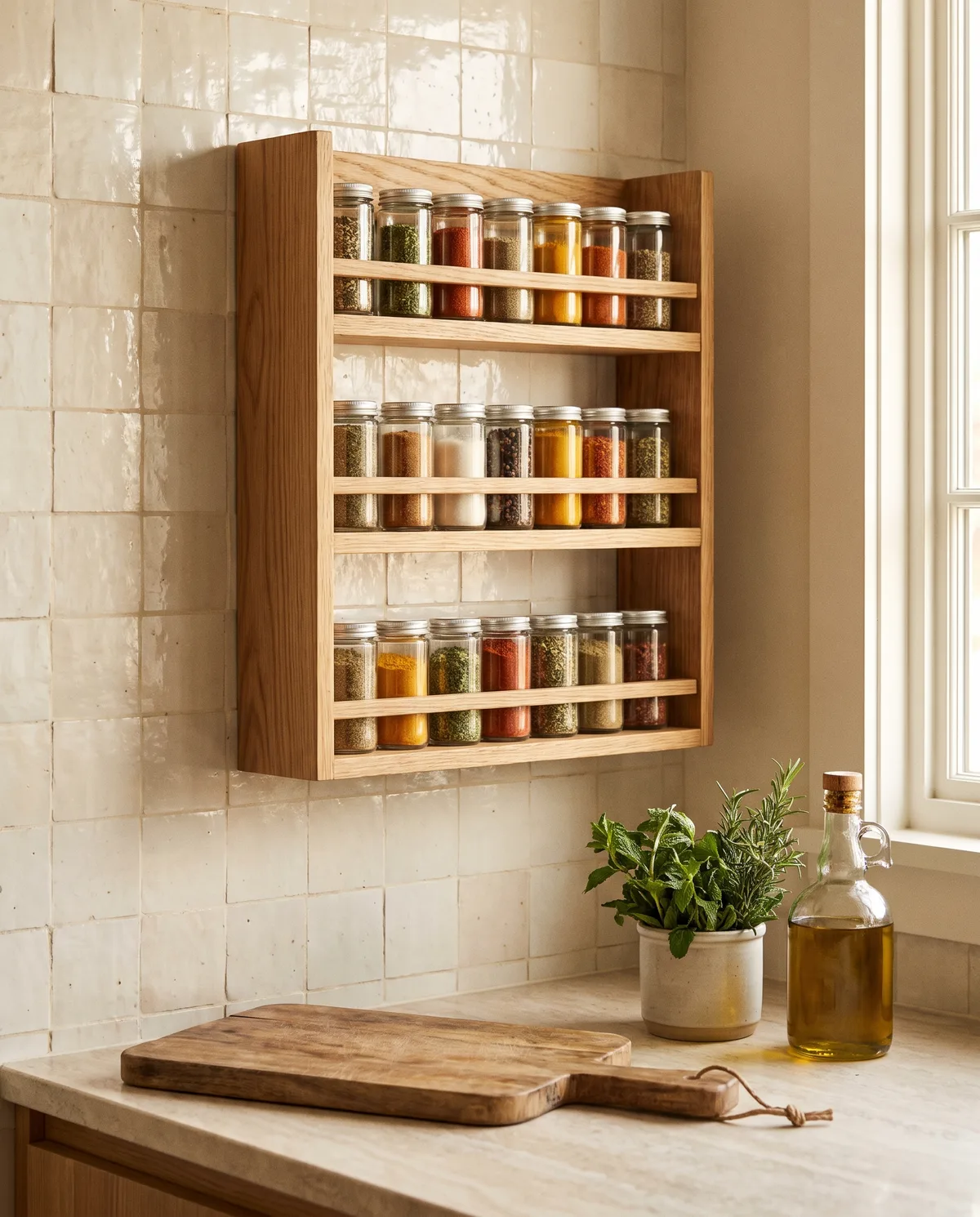 Wall-Mounted Spice Rack, alternate angle