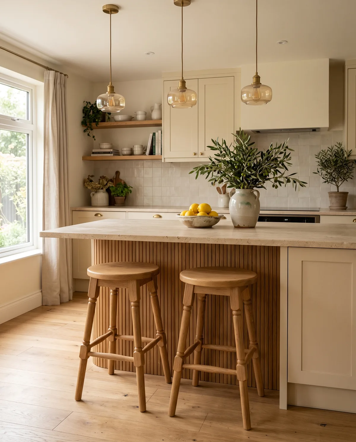 Wooden Bar Stool, alternate angle