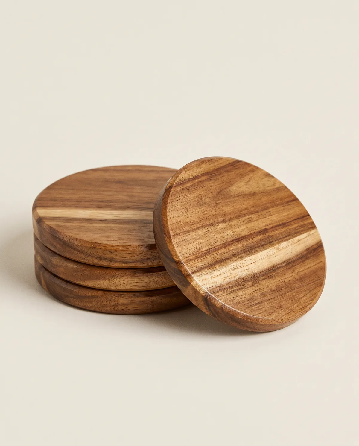 Wooden Coasters — Set of 4 — GRACE HOME