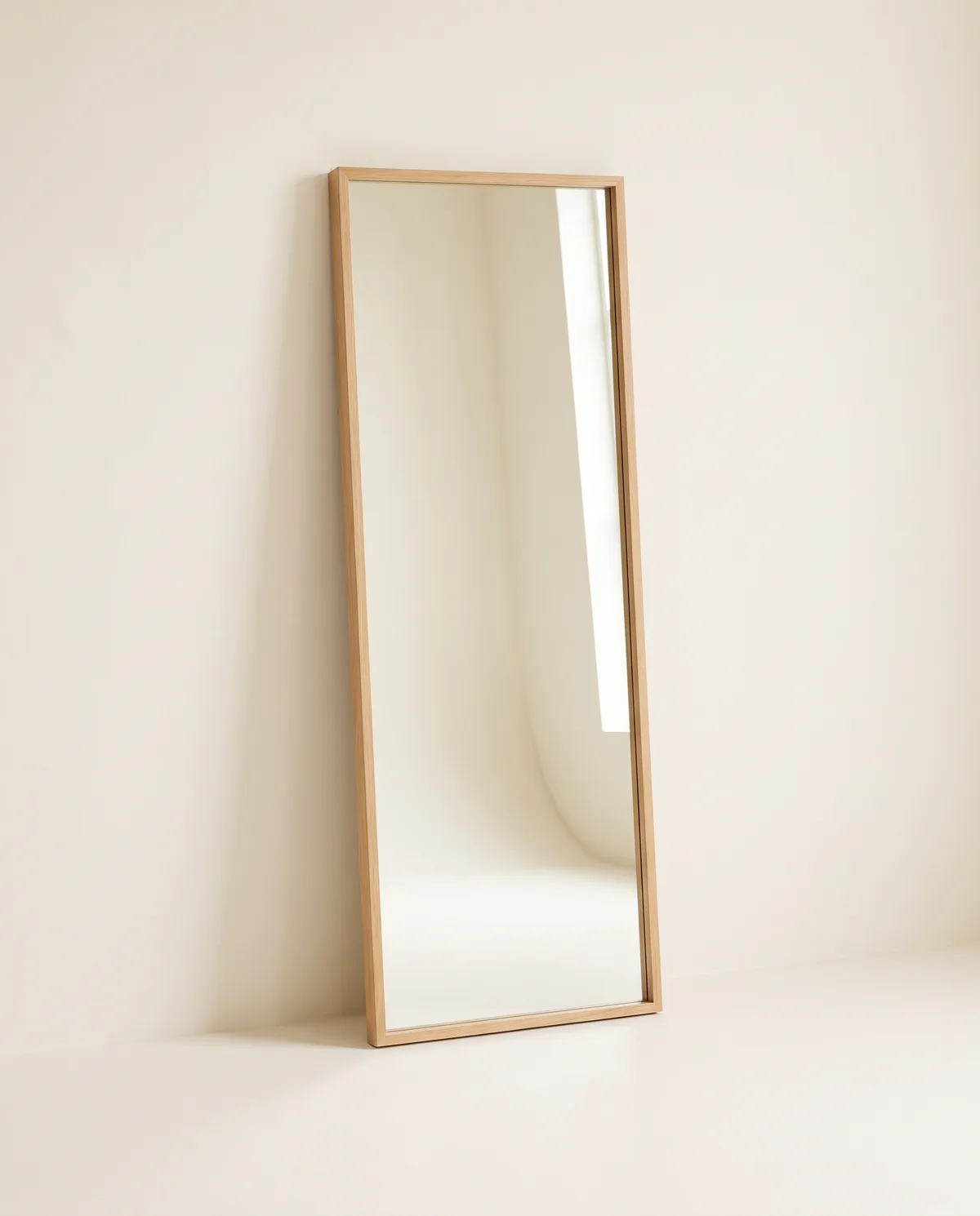 Floor Mirror with Wooden Frame — GRACE HOME